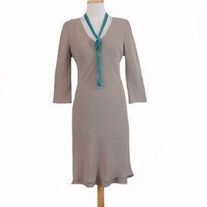 Dress Donna Ricco V Neckline Ruffles $128